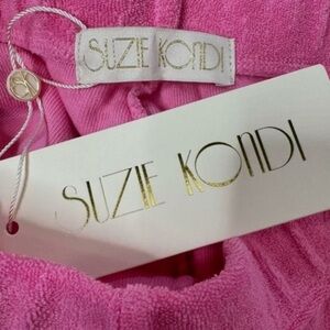 New Suzie Kondi The Tinos Slim Track Pants in Pink Cosmos Terry Sz XS